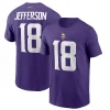 Men’s Nike Justin Jefferson Purple Minnesota Vikings Name & Number T-Shirt 11