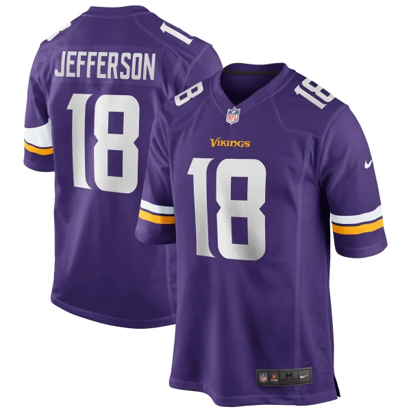 Men’s Nike Justin Jefferson Purple Minnesota Vikings Player Game Jersey 1