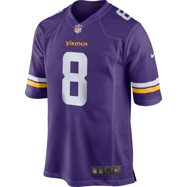 Men’s Nike Kirk Cousins Purple Minnesota Vikings Game Jersey 3