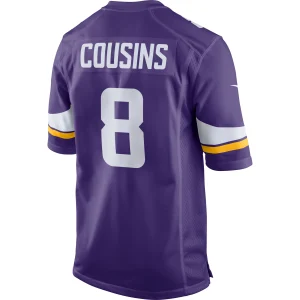 Men’s Nike Kirk Cousins Purple Minnesota Vikings Game Jersey 9
