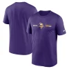 Men’s Nike Purple Minnesota Vikings Horizontal Lockup Legend Performance T-Shirt 13