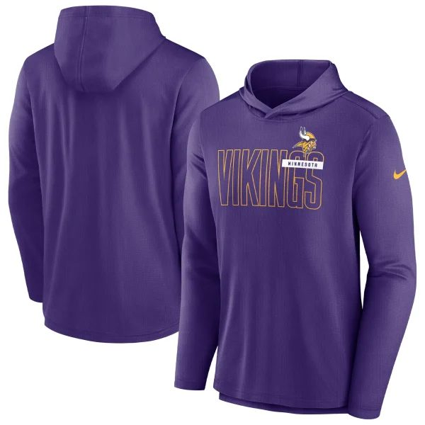 Men’s Nike Purple Minnesota Vikings Performance Team Pullover Hoodie 1
