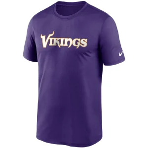 Men’s Nike Purple Minnesota Vikings Wordmark Legend Performance T-Shirt 7