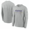 Men’s Nike Silver Minnesota Vikings Sideline Infograph Lock Up Performance Long Sleeve T-Shirt 11