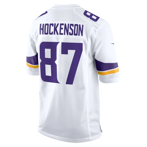 Men’s Nike T.J. Hockenson White Minnesota Vikings Game Player Jersey 4