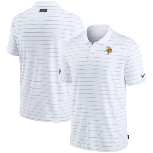 Men’s Nike White Minnesota Vikings Sideline Victory Coaches Performance Polo 1