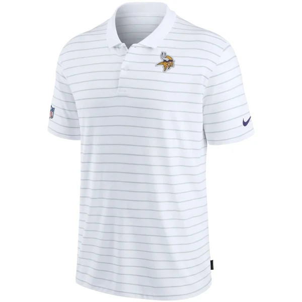 Men’s Nike White Minnesota Vikings Sideline Victory Coaches Performance Polo 3