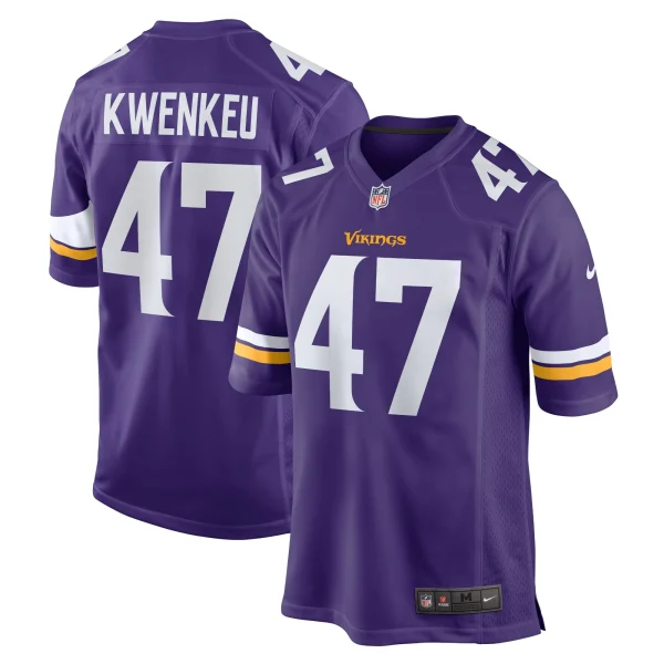 Men’s Nike William Kwenkeu Purple Minnesota Vikings Home Game Player Jersey 1