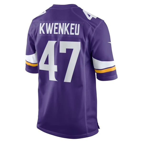 Men’s Nike William Kwenkeu Purple Minnesota Vikings Home Game Player Jersey 4