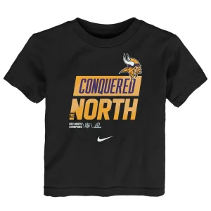 Toddler Nike Black Minnesota Vikings 2022 NFC North Division Champions Locker Room Trophy Collection T-Shirt 7