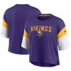 Women’s Nike Purple/White Minnesota Vikings Nickname Tri-Blend Performance Crop Top 11