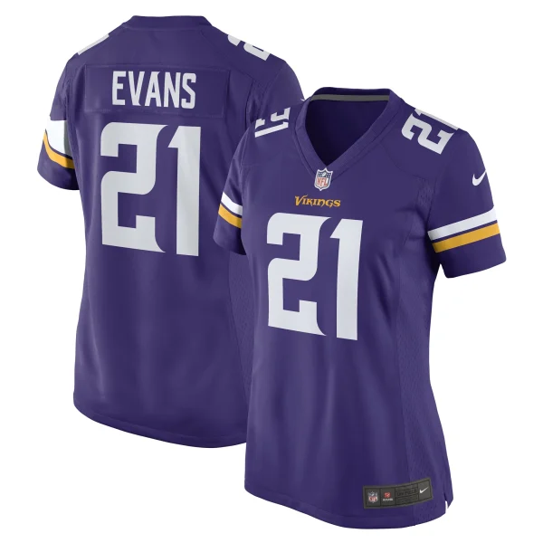 Women’s Nike Akayleb Evans Purple Minnesota Vikings Game Player Jersey 1