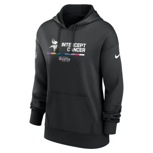 Women’s Nike Black Minnesota Vikings 2022 NFL Crucial Catch Therma Performance Pullover Hoodie 7