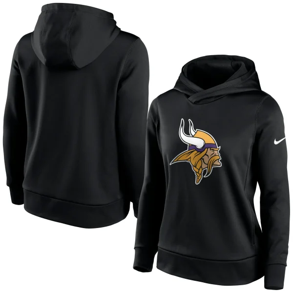 Women’s Nike Black Minnesota Vikings Performance Pullover Hoodie 1