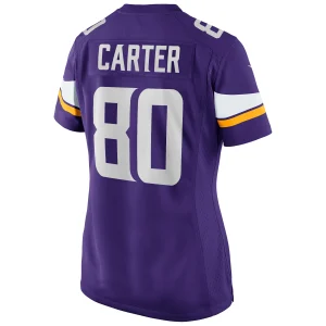 Women’s Nike Cris Carter Purple Minnesota Vikings Game Retired Player Jersey 9