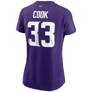 Women’s Nike Dalvin Cook Purple Minnesota Vikings Name & Number T-Shirt 9