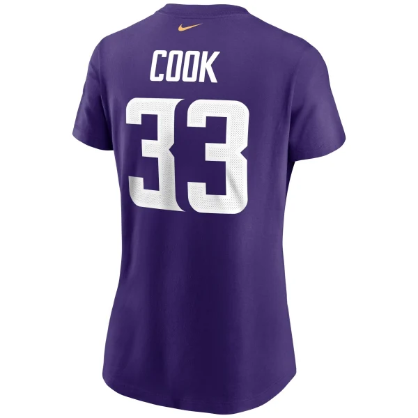 Women’s Nike Dalvin Cook Purple Minnesota Vikings Name & Number T-Shirt 4