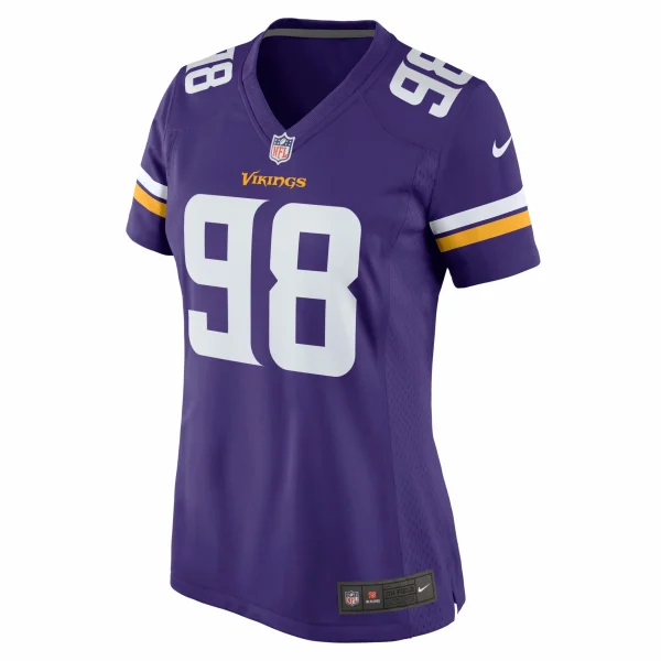 Women’s Nike D.J. Wonnum Purple Minnesota Vikings Team Game Jersey 3