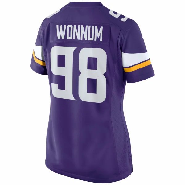 Women’s Nike D.J. Wonnum Purple Minnesota Vikings Team Game Jersey 4