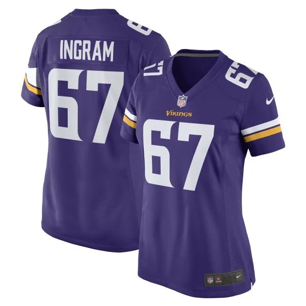 Women’s Nike Ed Ingram Purple Minnesota Vikings Game Player Jersey 1