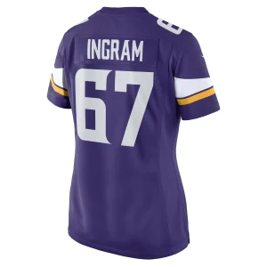 Women’s Nike Ed Ingram Purple Minnesota Vikings Game Player Jersey 9