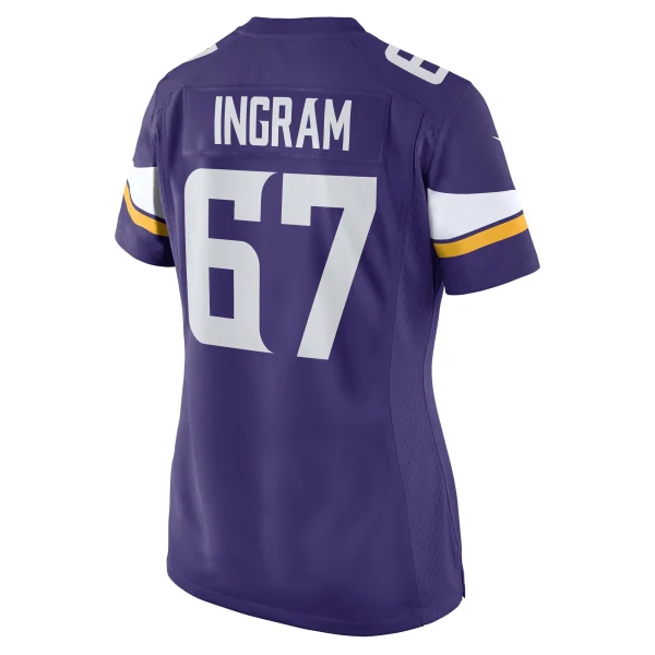 Women’s Nike Ed Ingram Purple Minnesota Vikings Game Player Jersey 4