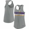 Women’s Nike Heathered Charcoal Minnesota Vikings Scoop Neck Racerback Performance Tank Top 11