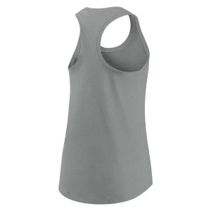 Women’s Nike Heathered Charcoal Minnesota Vikings Scoop Neck Racerback Performance Tank Top 9