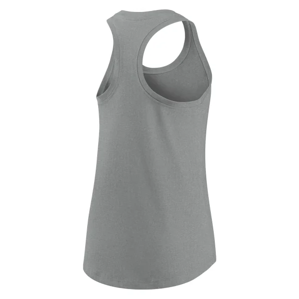 Women’s Nike Heathered Charcoal Minnesota Vikings Scoop Neck Racerback Performance Tank Top 4