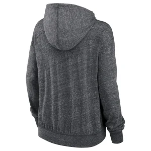 Women’s Nike Heathered Charcoal Minnesota Vikings Team Spirit Gym Vintage Pullover Hoodie 9