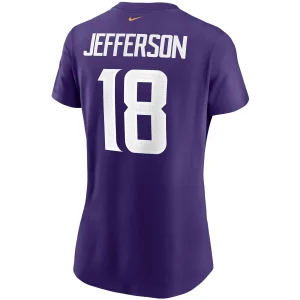 Women’s Nike Justin Jefferson Purple Minnesota Vikings Name & Number T-Shirt 9