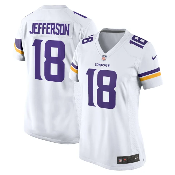 Women’s Nike Justin Jefferson White Minnesota Vikings Game Jersey 1