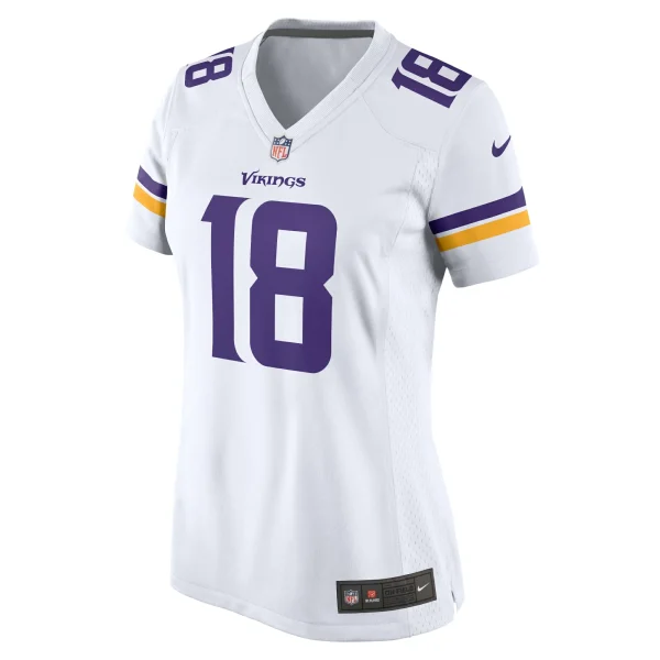 Women’s Nike Justin Jefferson White Minnesota Vikings Game Jersey 3