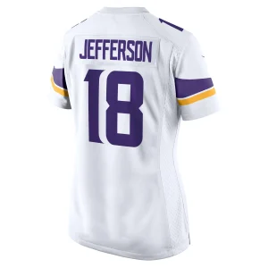 Women’s Nike Justin Jefferson White Minnesota Vikings Game Jersey 9
