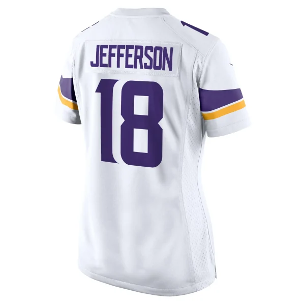 Women’s Nike Justin Jefferson White Minnesota Vikings Game Jersey 4