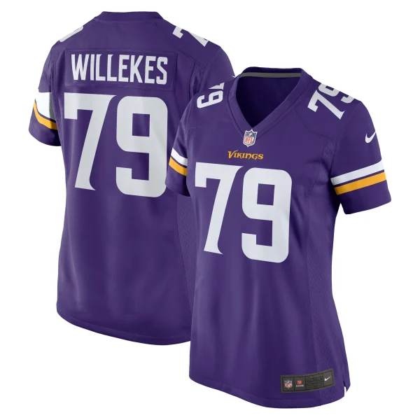 Women’s Nike Kenny Willekes Purple Minnesota Vikings Game Jersey 1