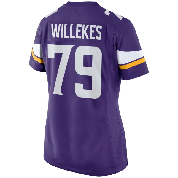 Women’s Nike Kenny Willekes Purple Minnesota Vikings Game Jersey 4