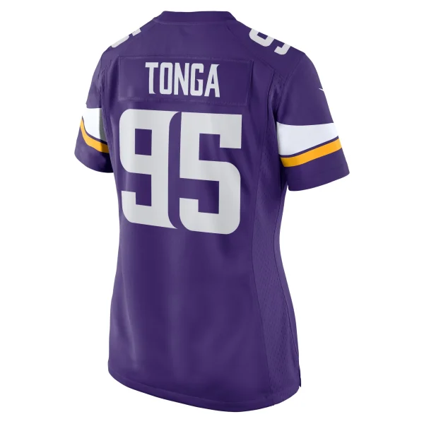 Women’s Nike Khyiris Tonga Purple Minnesota Vikings Home Game Player Jersey 4