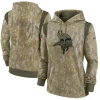 Women’s Nike Olive Minnesota Vikings 2021 Salute To Service Therma Performance Pullover Hoodie 11