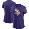 Women’s Nike Purple Minnesota Vikings Logo Essential T-Shirt 13