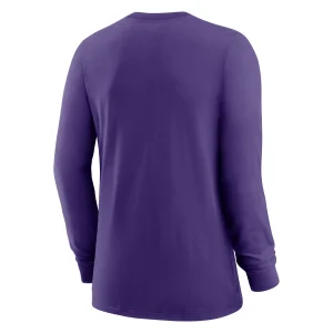 Women’s Nike Purple Minnesota Vikings Prime Split Long Sleeve T-Shirt 9