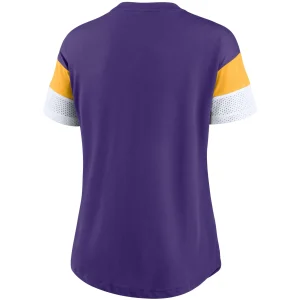 Women’s Nike Purple Minnesota Vikings Team Logo Fashion Performance Tri-Blend V-Neck T-Shirt 9