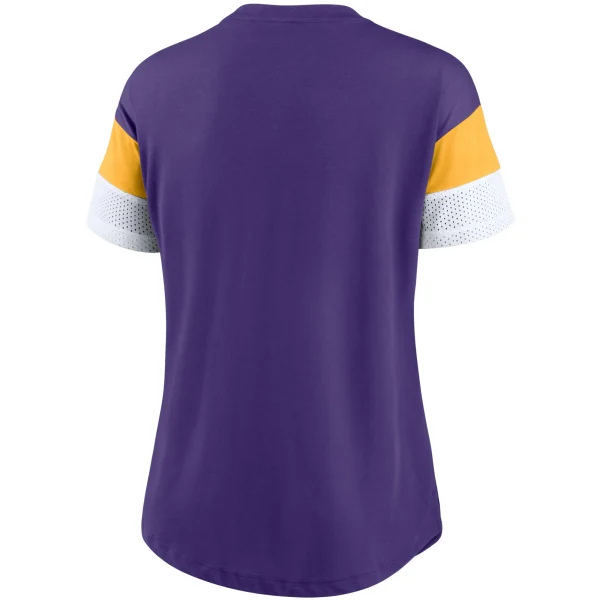Women’s Nike Purple Minnesota Vikings Team Logo Fashion Performance Tri-Blend V-Neck T-Shirt 4