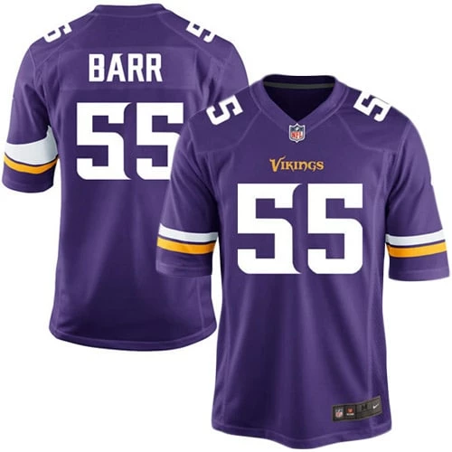 Youth Nike Anthony Barr Purple Minnesota Vikings Team Color Game Jersey 1