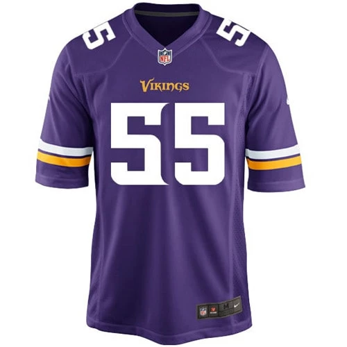Youth Nike Anthony Barr Purple Minnesota Vikings Team Color Game Jersey 3