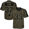 Youth Nike Dalvin Cook Olive Minnesota Vikings 2021 Salute To Service Game Jersey 11